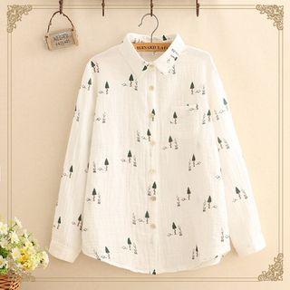 Printed Long-sleeve Shirt (various Design)