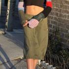 Plain Low-rise Midi Skirt