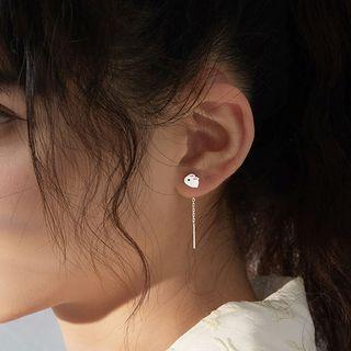 Rabbit Alloy Earring 1 Pair - White Rabbit - Silver - One Size