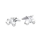 Fashion High-end Personality Electric Motorcycle Cufflinks Silver - One Size