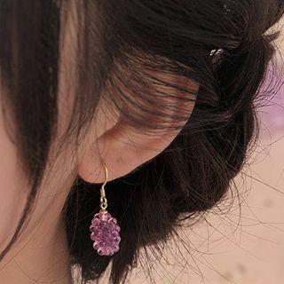 Grapes Resin Sterling Silver Dangle Earring