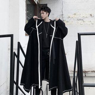 Asymmetrical Hem Contrast Trim Jacket