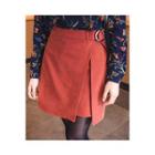 Belted-detail Wrap-front Skirt