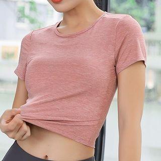 Short-sleeve Cropped Sports T-shirt / Cropped Yoga Pants / Set