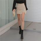 Band-waist Slit-side Skort