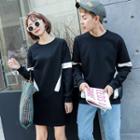 Couple Matching Color Block Sweatshirt / Long-sleeve Dress