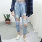 Cut Out Cropped Pants
