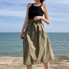 Knit Tank Top / A-line Midi Skirt