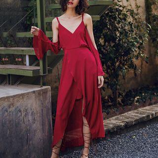 Cutout-shoulder Maxi Dress