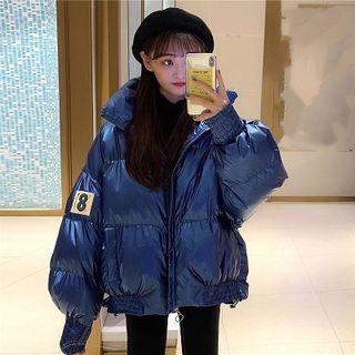 Applique Zip Padded Coat