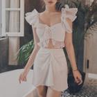 Set: Chiffon Panel Swim Top + Skirt