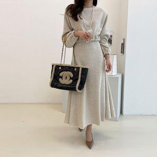 Crop Top & Maxi Skirt M Lange Knit Set
