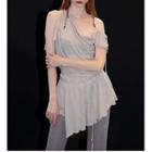 Cold Shoulder Asymmetrical Tunic