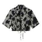 Short-sleeve Tie-dye Crop Shirt