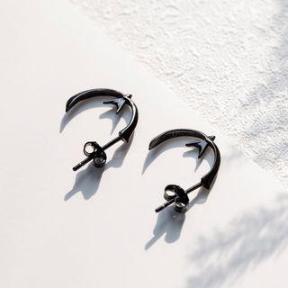 Metal Half Hoop Earring As Shown In Figure - One Size