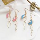 Faux Pearl Unicorn Swirl Fringed Earring