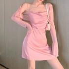 Long-sleeve Cardigan / Sleeveless Dress