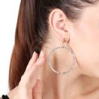 Rhinestone Cicle Drop Earrings