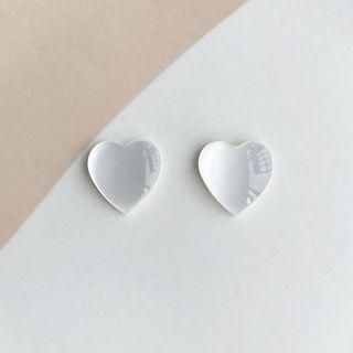 Heart Faux Cat Eye Stone Earring
