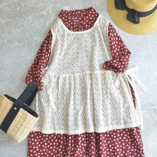 Plain Lace Lace-up Tank Top
