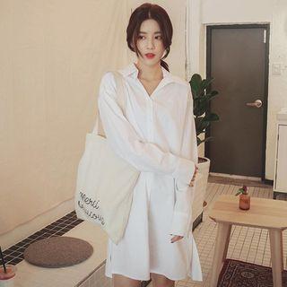 Slit-side Shirt Dress
