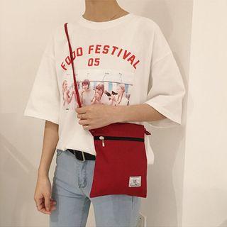 Zipper Messenger Bag