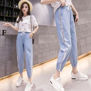 Sequined Harem Jeans