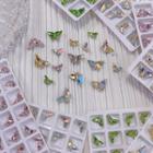 Set Of 2: Butterfly Faux Crystal Nail Art Decoration (various Designs)