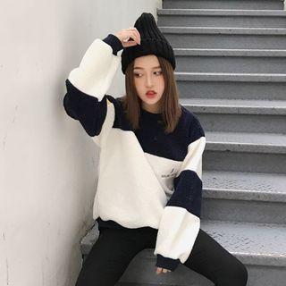 Knit Panel Sweatshirt