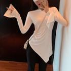 Bell-sleeve Asymmetrical T-shirt