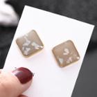925 Sterling Silver Acrylic Square Earring