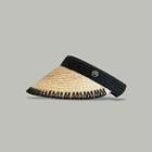 Straw Sun Hat Khaki & Black - One Size