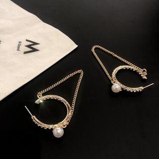Rhinestone Earring 925 Sterling Silver - As Shown In Figure - One Size