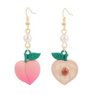 Peach Asymmetrical Dangle Earring