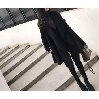 Open Front Irregular Hem Coat