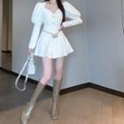 Puff-sleeve Blazer / High-waist Accordion Pleat Skirt ( Various Designs )