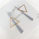 Triangle Dangle Earring Silver - One Size