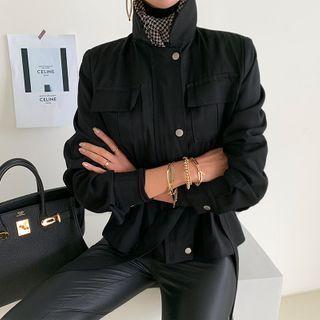 Flap-pocket Field Jacket With Belt