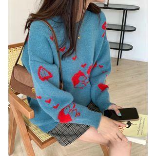 Oversize Knit Top Blue - One Size