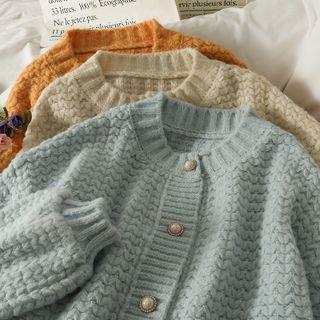 Crew-neck Loose Cardigan