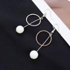 Bead Geometric Dangle Earring Silver - One Size