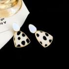 Dotted Drop Earring 1 Pair - White - One Size