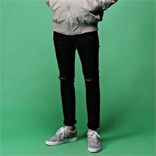 Slit-knee Straight-cut Pants (s~xxxxl)