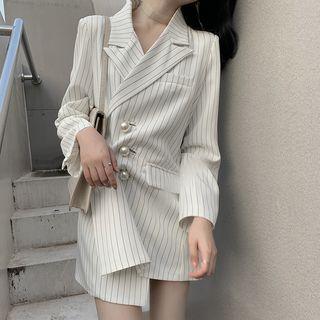 Striped Blazer Stripe - White - One Size