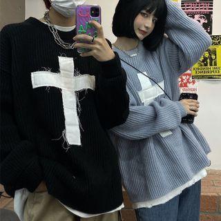 Applique Cross Sweater