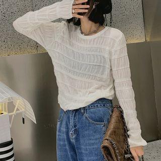 Crinkle Knit Top