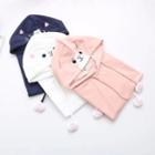 Cat Embroidered Hood Short-sleeve T-shirt