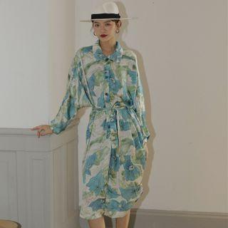 Leaf Print Shirt / Dress
