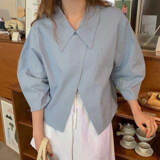 Plain Slit Blouse