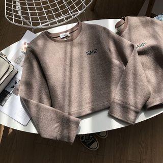 Embroidered Pullover Coffee - One Size